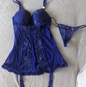 La Senza Royal Purple Lingerie with G String